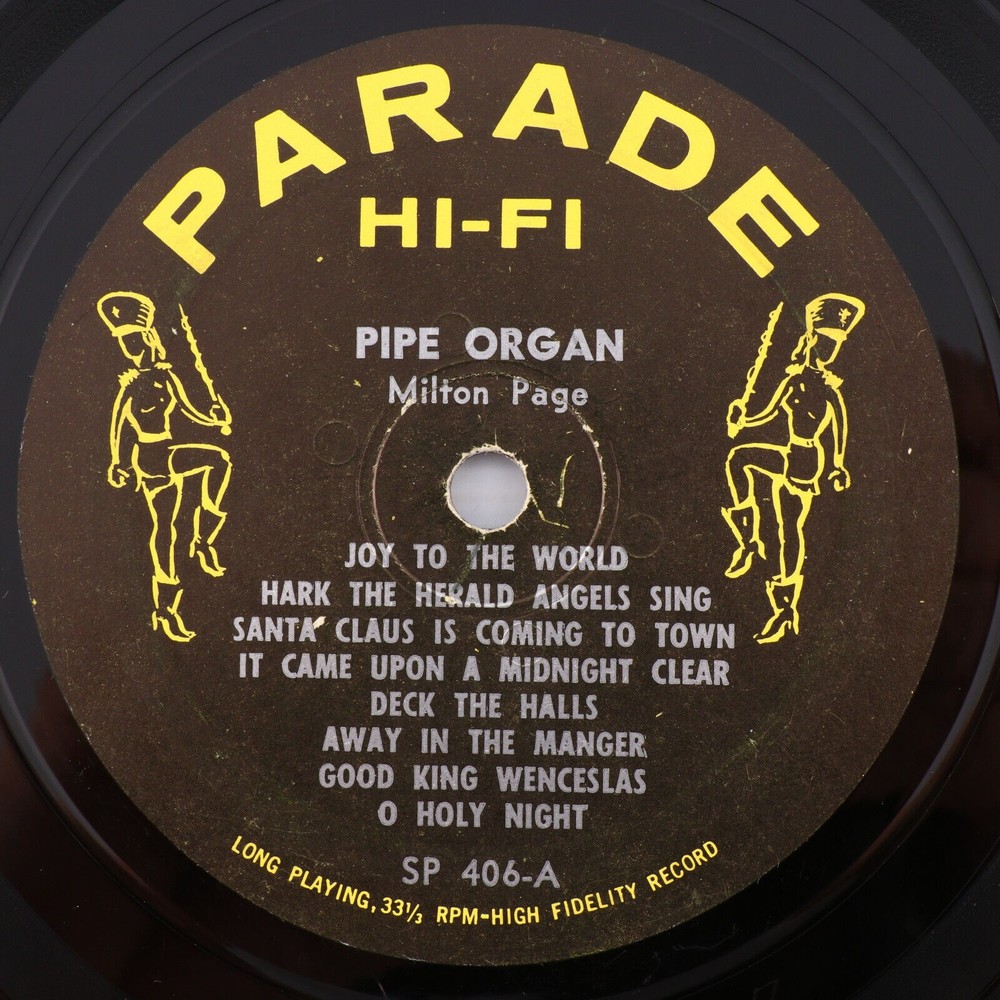 Milton Page – Big Pipe Organ for Christmas - 12" Vinyl LP Record Parade SP-406 - Picture 8 of 16